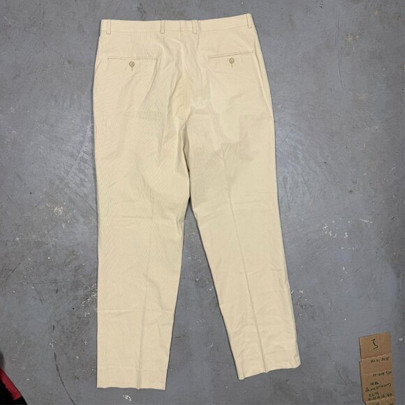 Burberry London Corduroy Pants Lightweight Cotton Made in USA Beige 36x33 - Picture 7 of 10